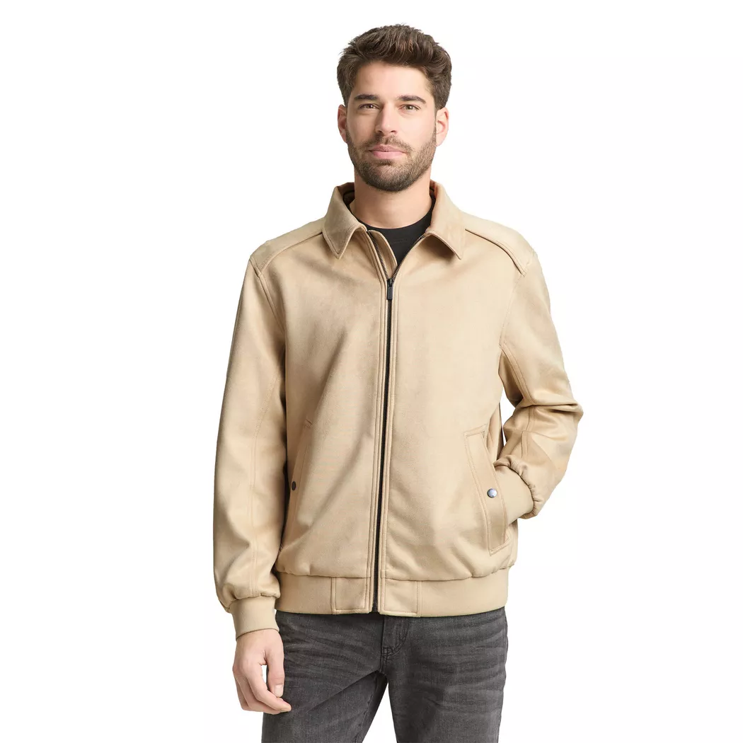 TOM TAILOR Lederjacke beige   L herren