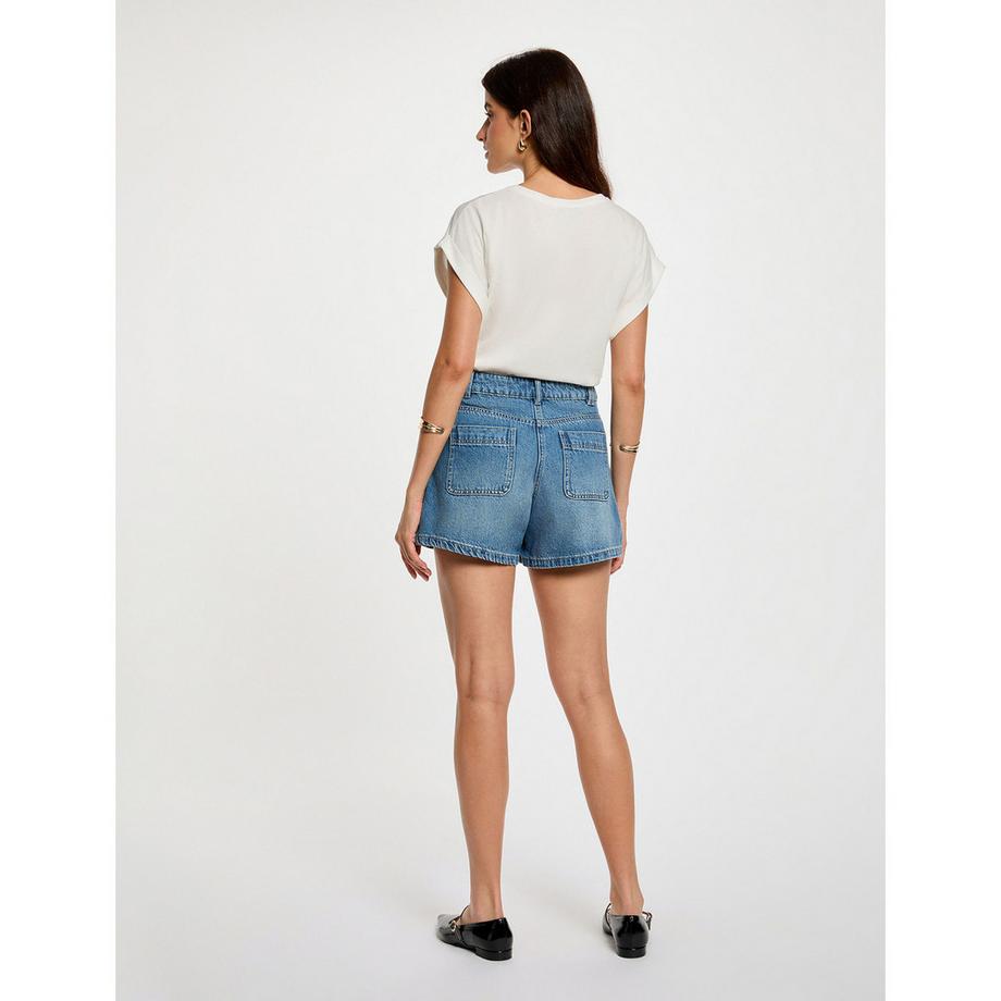 MORGAN T-Shirt Scollo a V con Stampa Just Love  