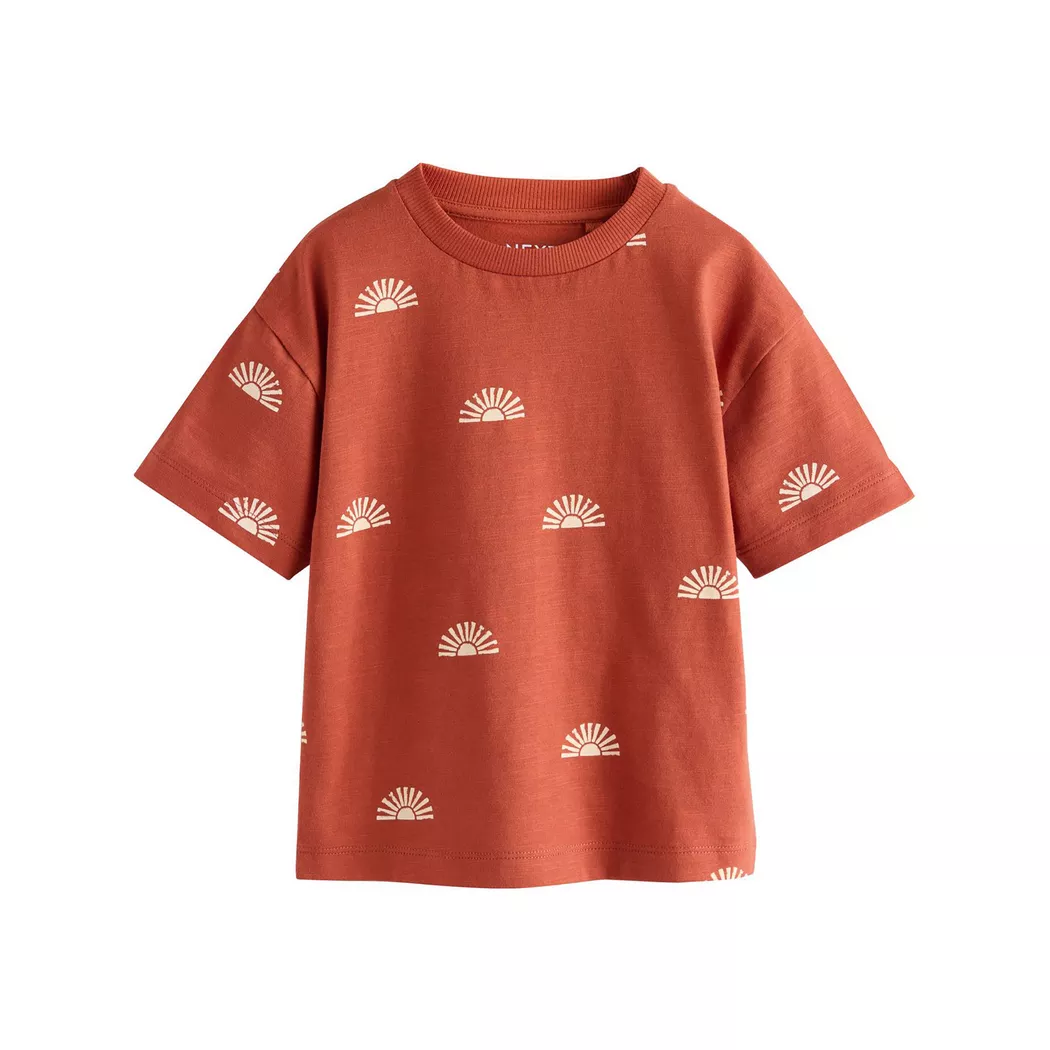 Next - T-Shirt, 4-5A, Ziegelrot
