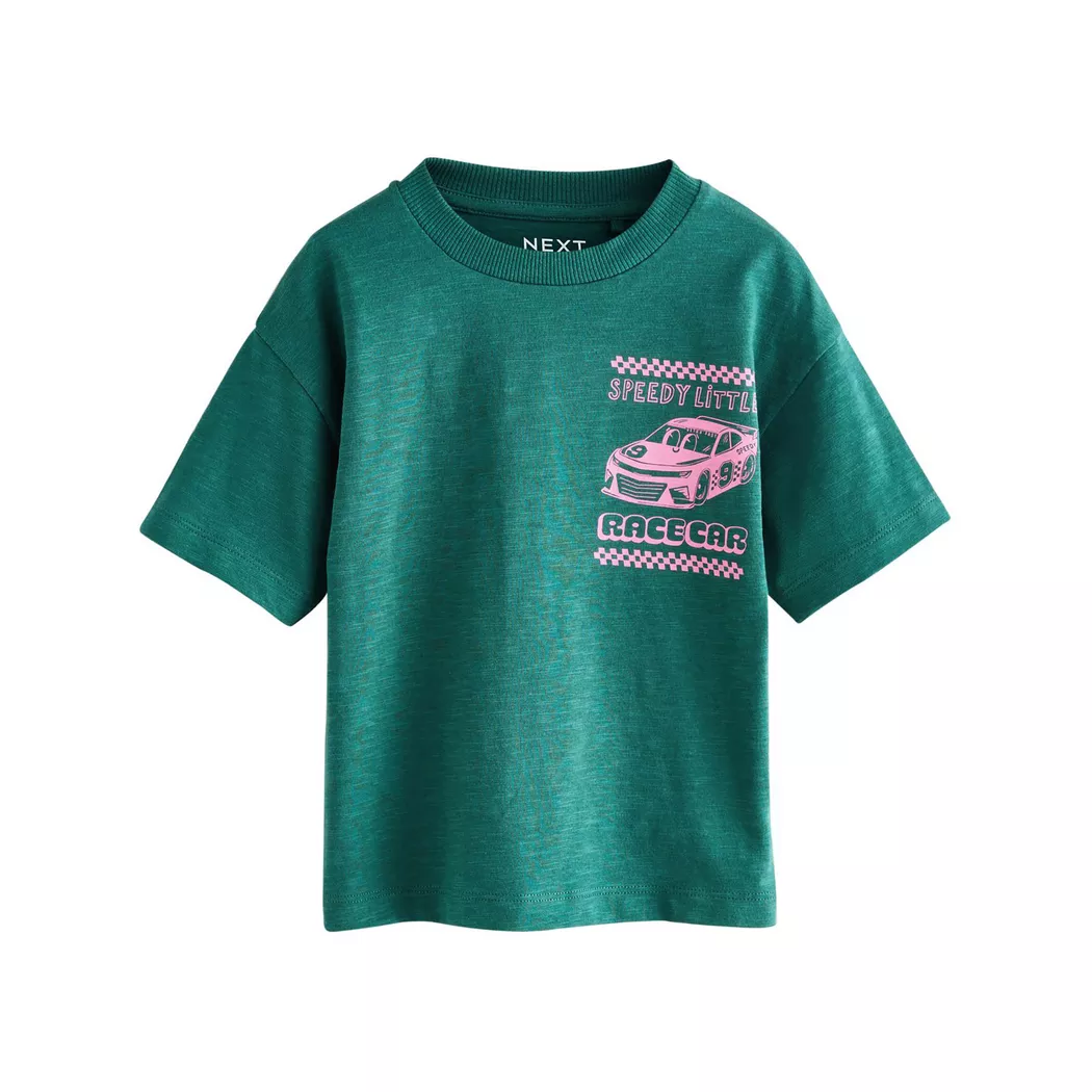 Next - T-Shirt, 3-4A, Dunkelgrün
