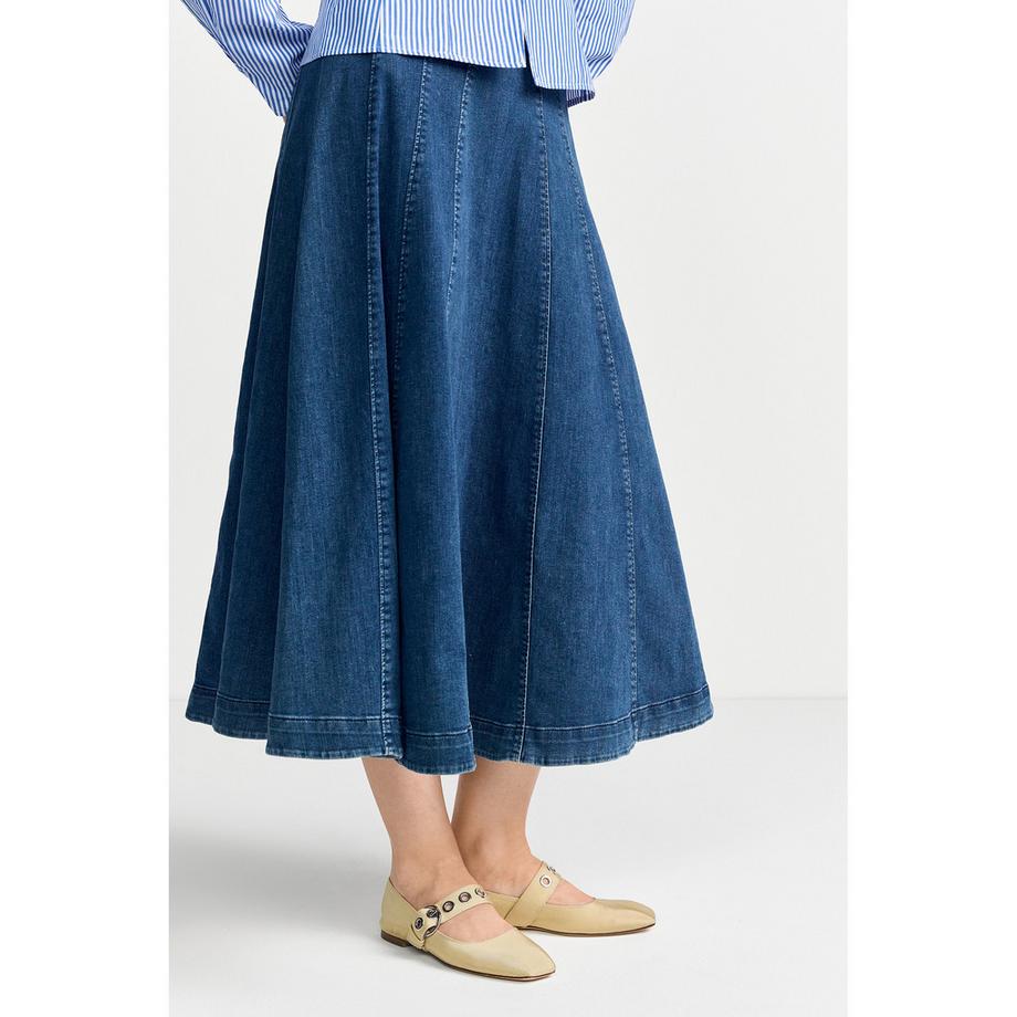Rich & Royal Gonna Midi in Denim  