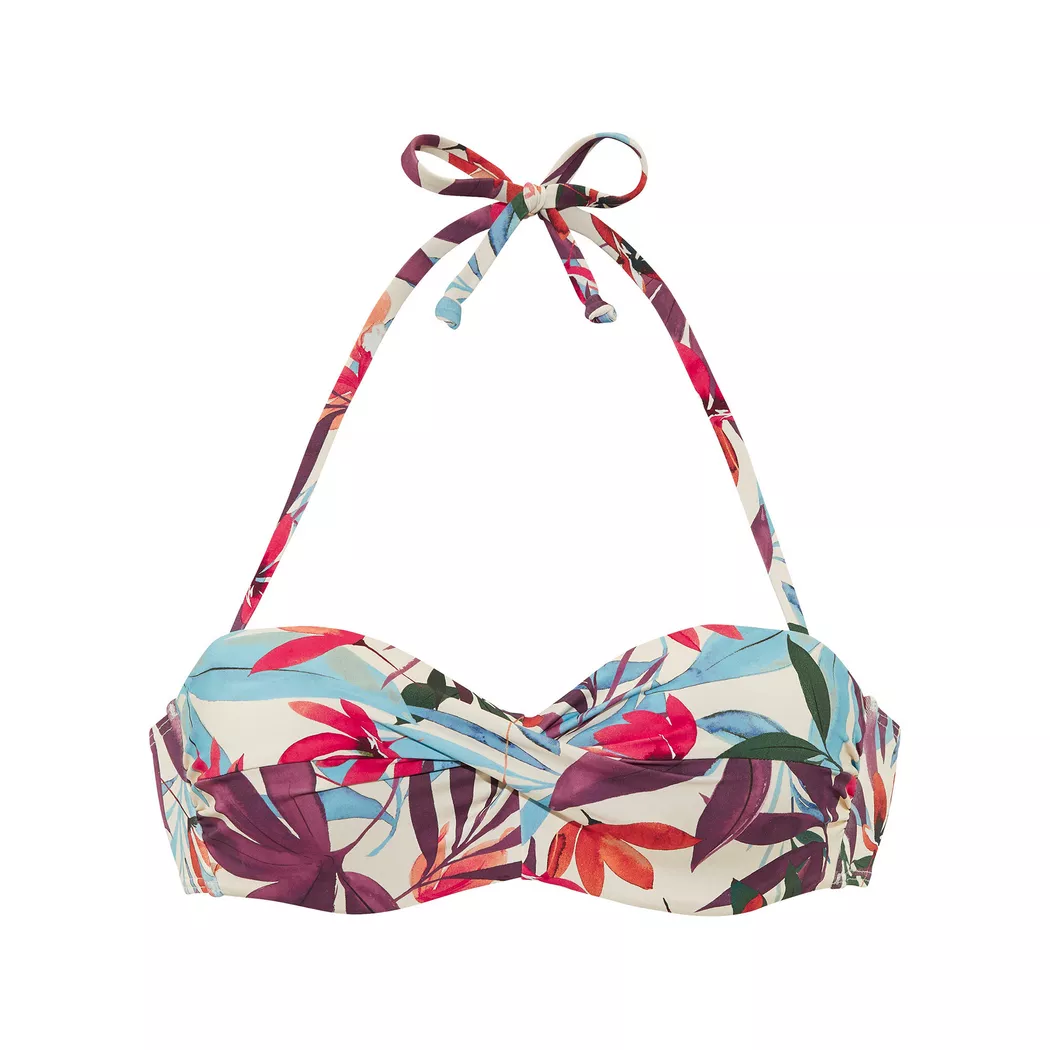 Lascana Mix-Kini Bandeau Bikini Top Cream 36B