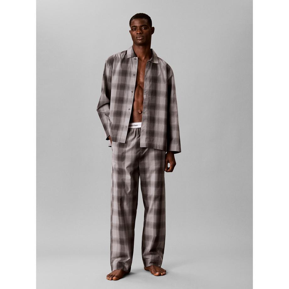 Calvin Klein Cotton Poplin Set Pigiama Maniche Lunghe  