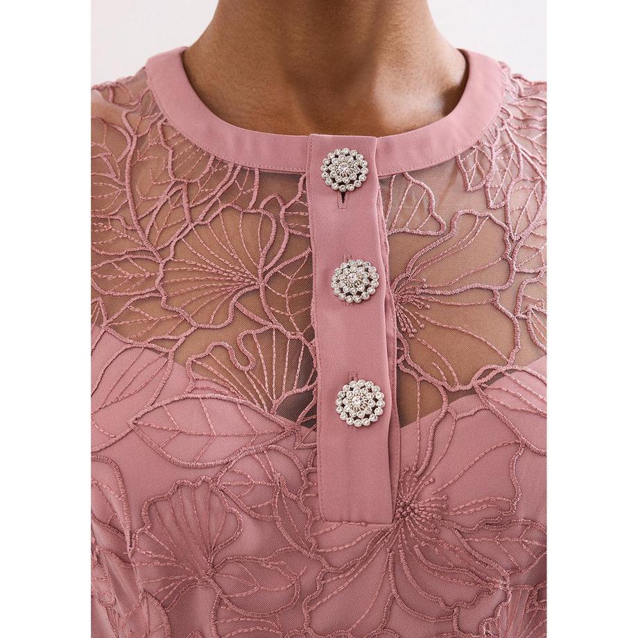 Phase Eight Tuta senza maniche con corpetto in pizzo e cintura  