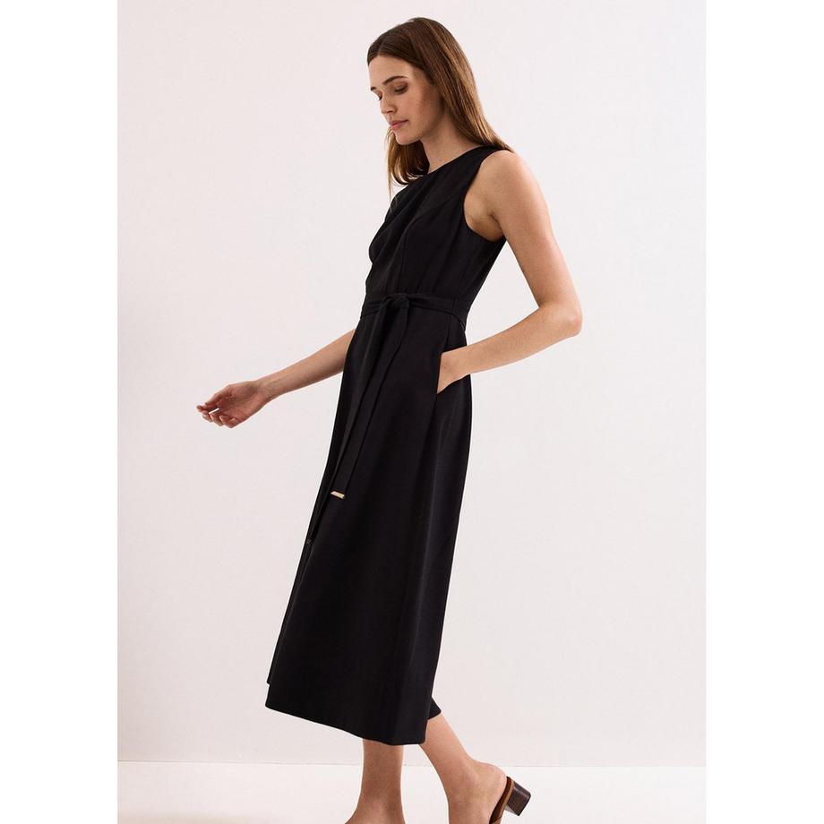 Phase Eight Robe Midi sans Manches avec Ceinture  