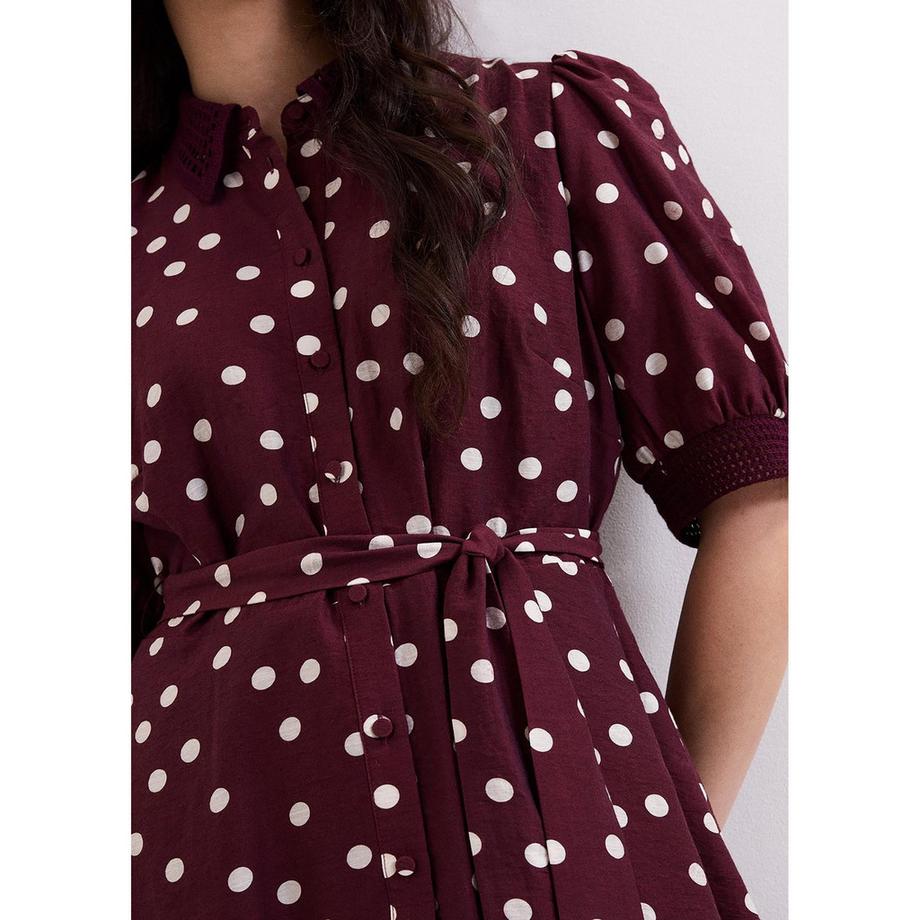 Phase Eight Abito Camicia Midi a Pois  
