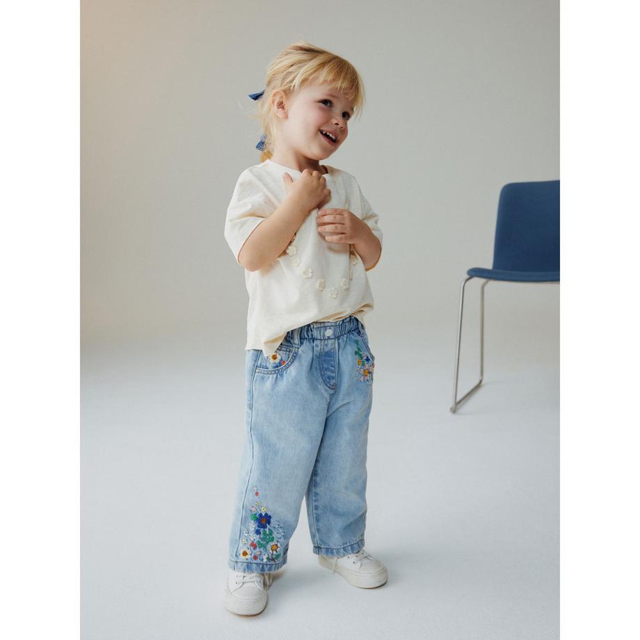 Next Jeans ricamati floreali  