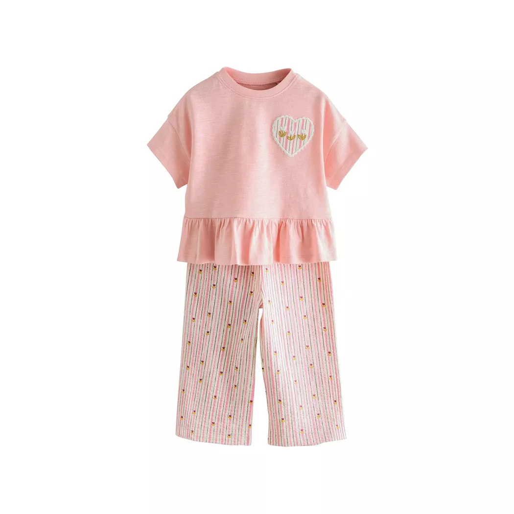 Next - Set: Top & Leggings, 4-5A, Rosa