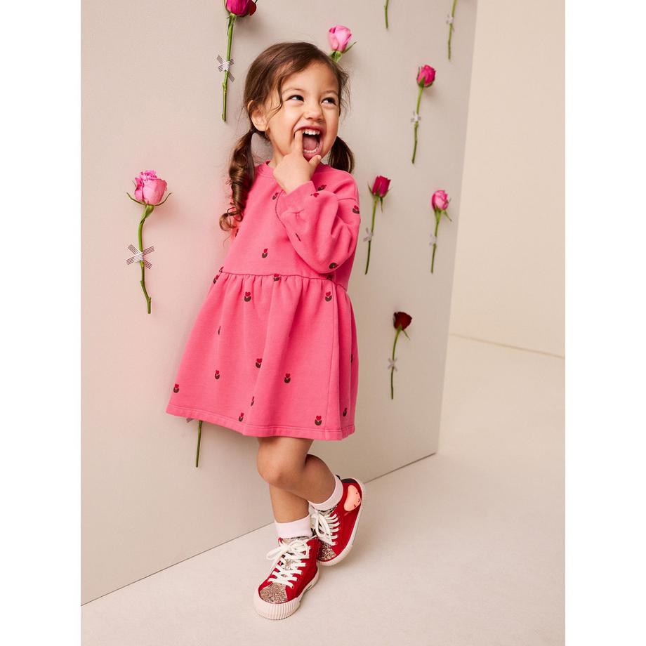 Next Robe manches longues imprimé coeurs  