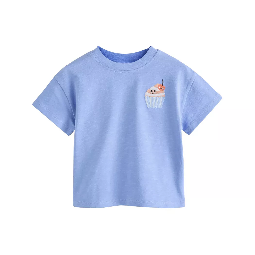 Next - T-Shirt, 4-5A, Blau 3