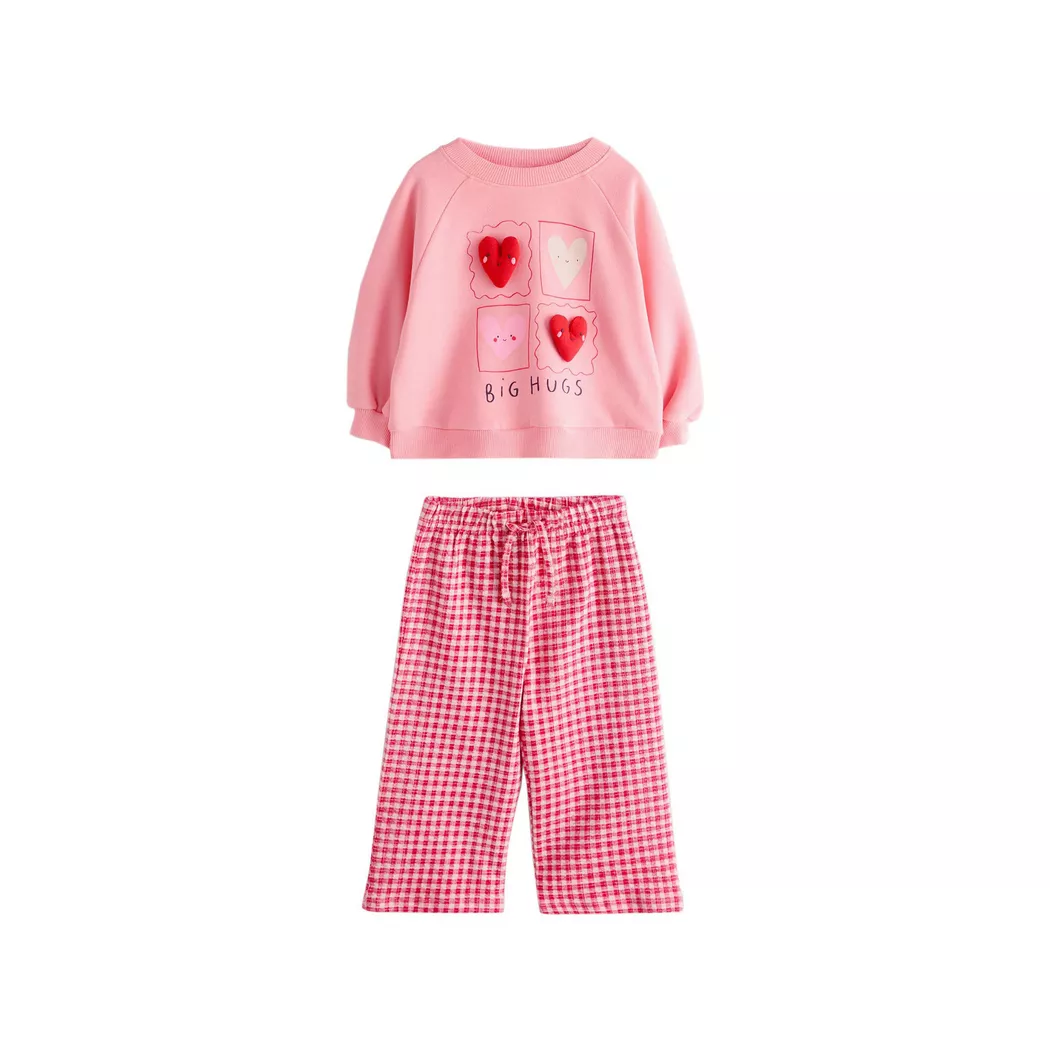 Next - Set: Sweatshirt & Jogginghose, 5-6A, Rosa