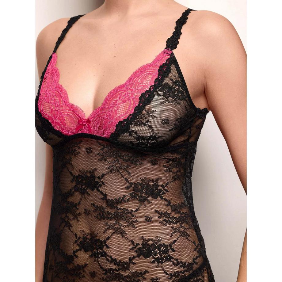 Yamamay Chemise en dentelle avec soutien-gorge contrastant  