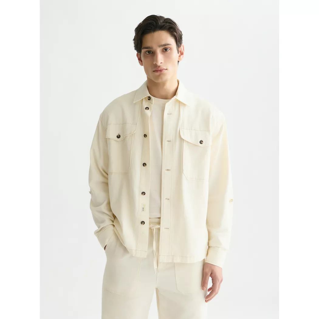 Scotch & Soda Chemise Surchemise 182133 Linen Eggnog XL Homme