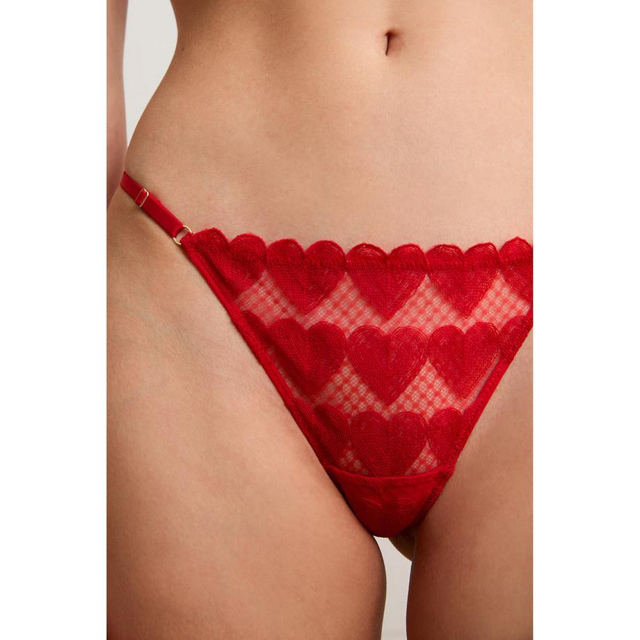 Etam Perizoma String con Ricamo a Cuore  