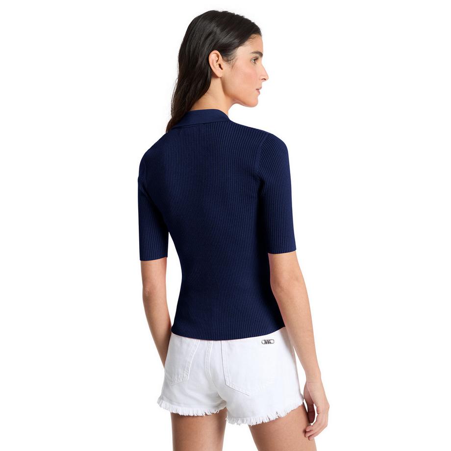 MICHAEL KORS T-shirt à manches longues en tricot côtelé avec lacets  