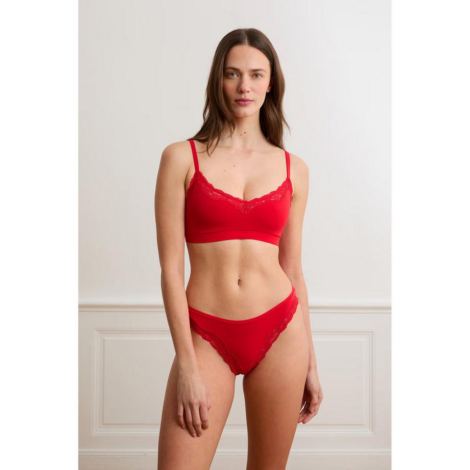 Etam Tanga Slip Imprimé Lèvres  