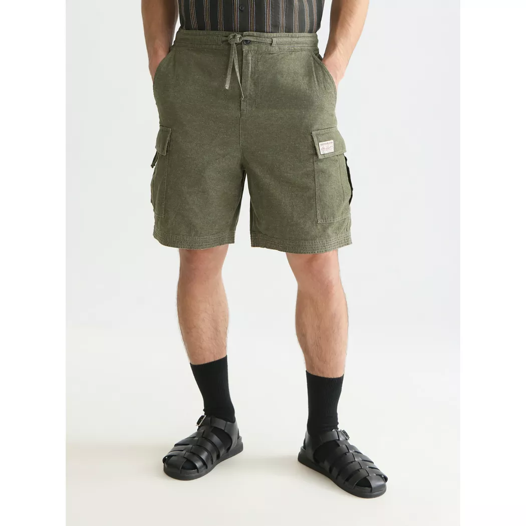 Scotch & Soda Short 182184 Linen Relaxed Fit Olive Night XL Homme