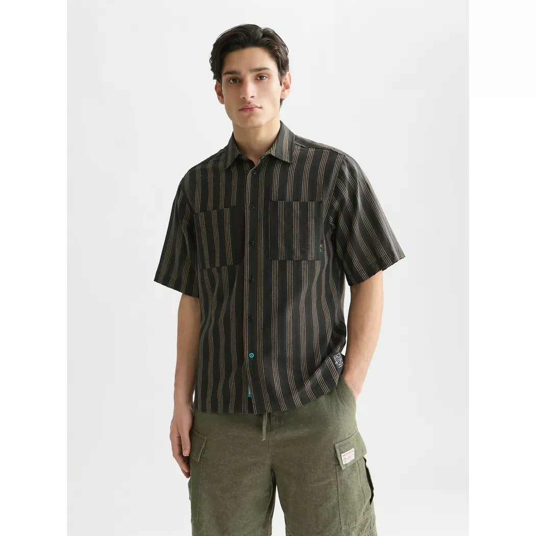 Scotch & Soda Chemise à Manches Courtes 183059 Regular Fit Lucky Bandana Multi L Homme