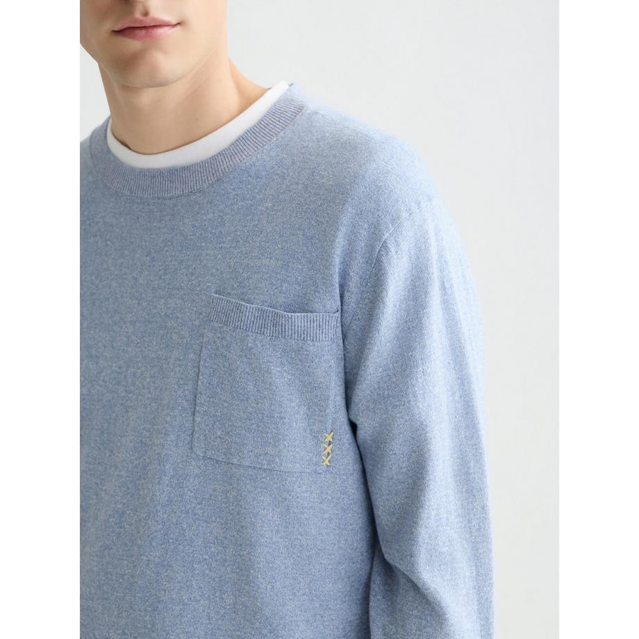 Scotch & Soda Maglione girocollo mélange con taschino sul petto  