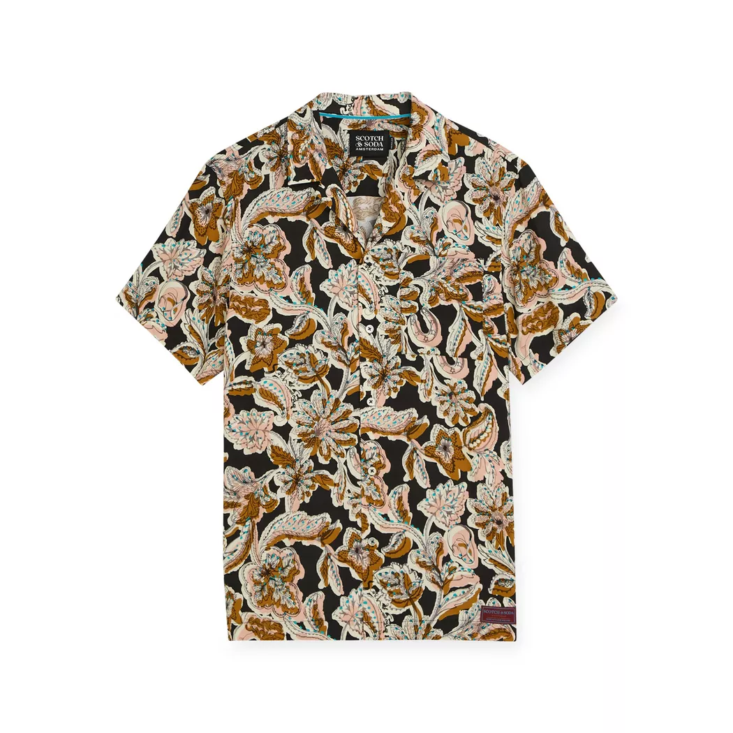 Scotch & Soda Chemise à Manches Courtes 183059 Regular Fit Lucky Bandana Multi M Homme