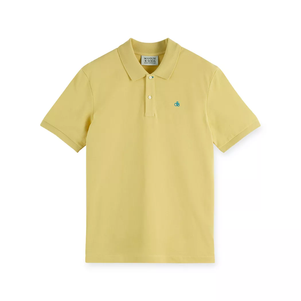 Scotch & Soda Polo à Manches Courtes Seasonal Core 184339 Raffia L Homme