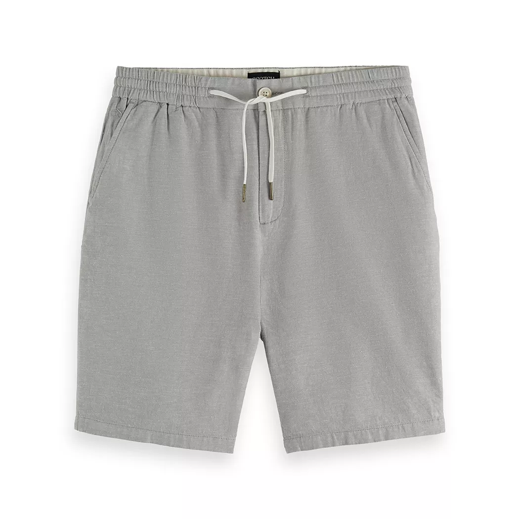 Scotch & Soda Shorts Chino Seasonal Core Fave Linen Regular Fit Grey 33 Homme