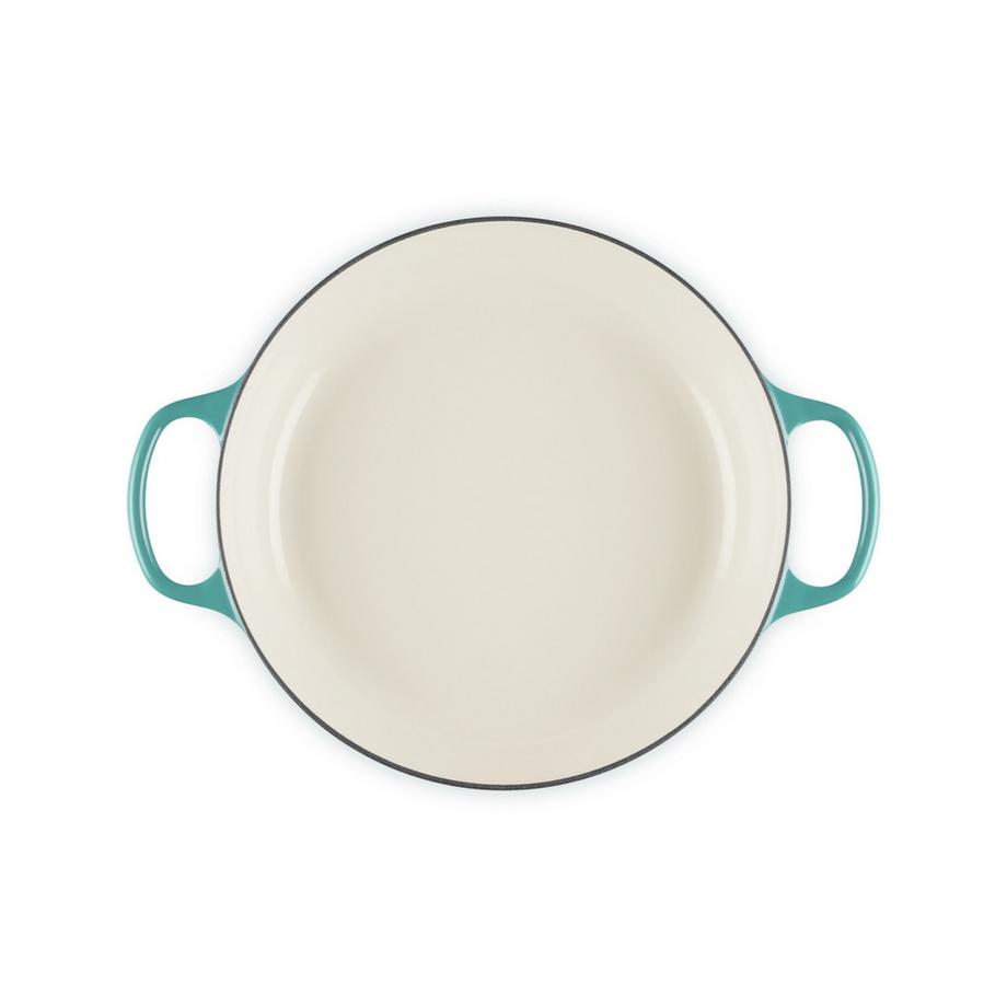 LE CREUSET Cocotte basse Signature, Bleu Riviera 