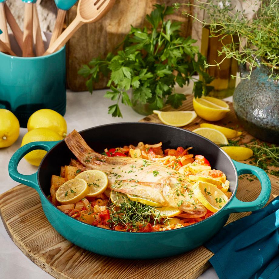 LE CREUSET Bräter tief Signature, Bleu Riviera 
