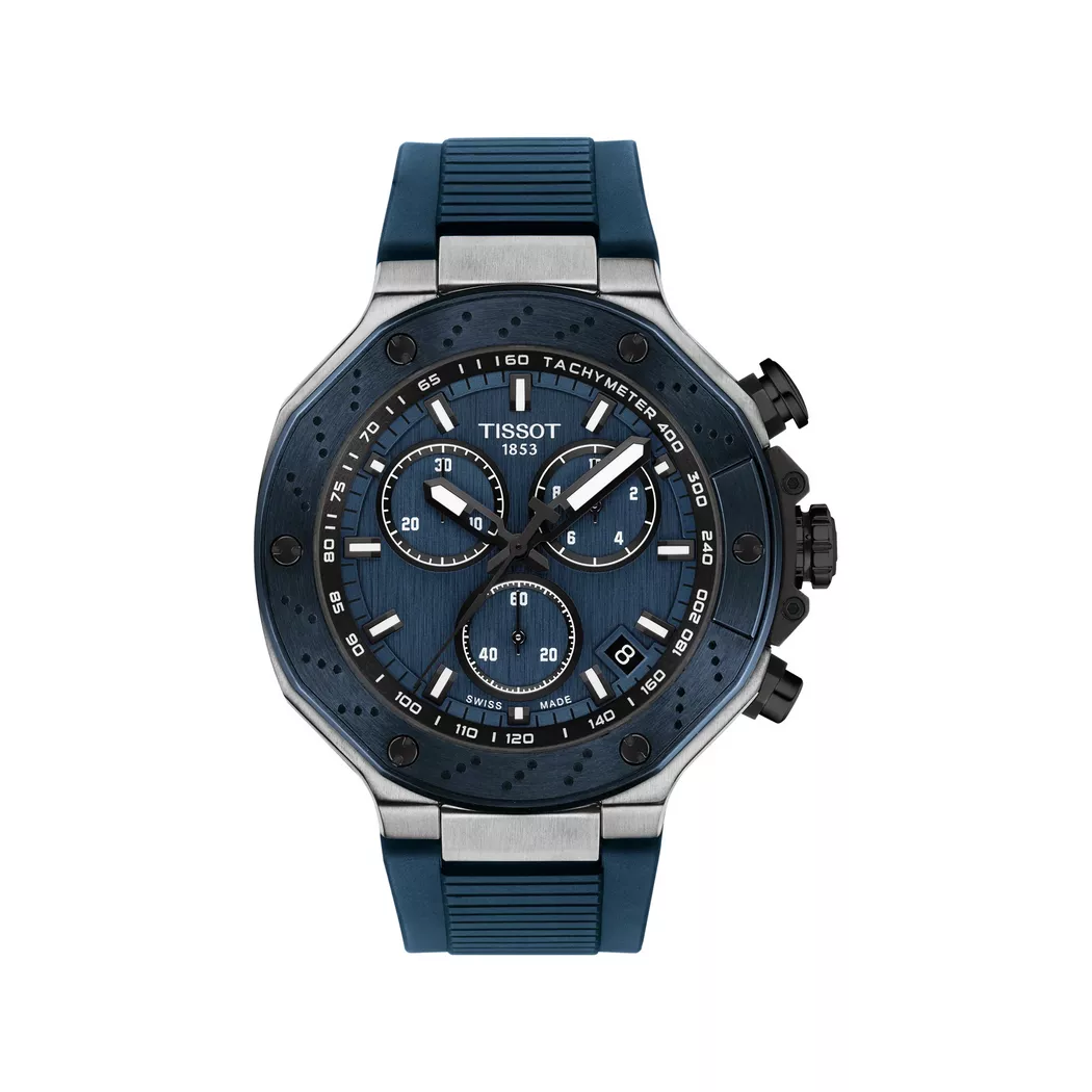 Tissot - Chronograph Uhr, T-Race, 45mm, Blau