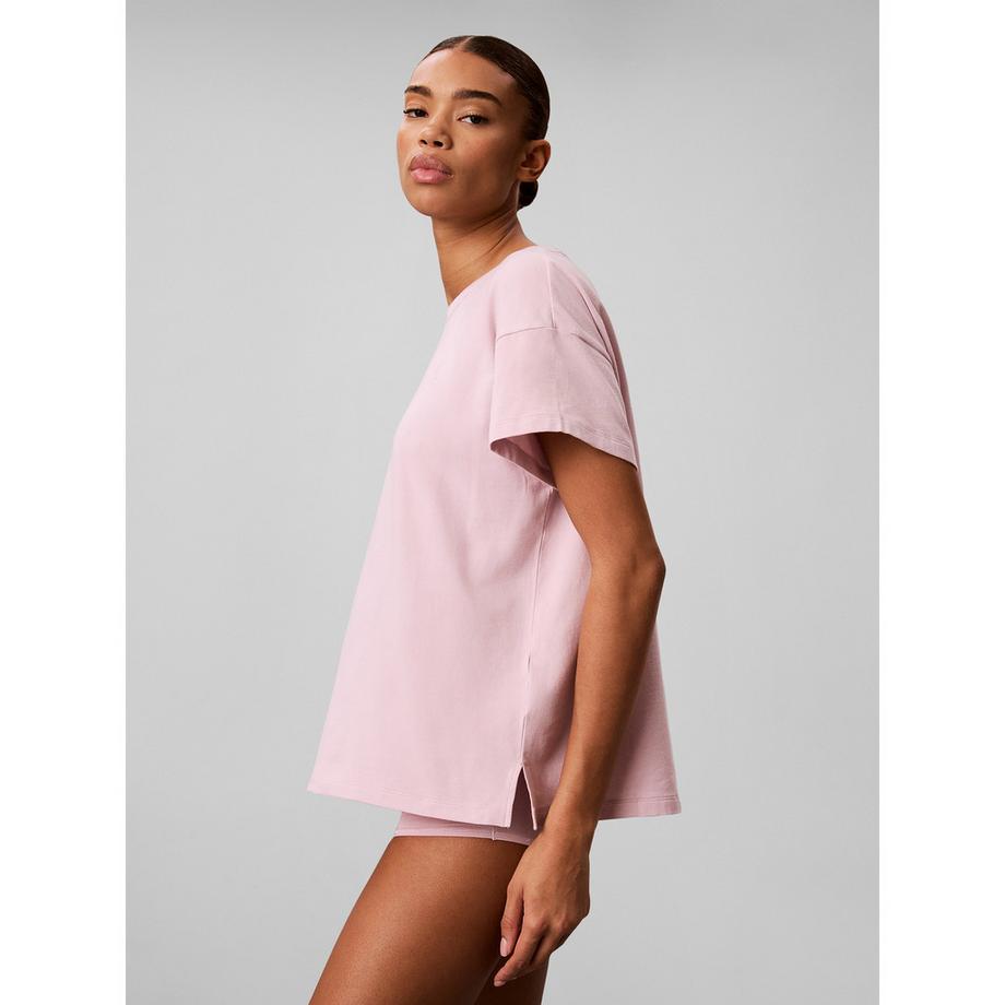 Calvin Klein V-Ausschnitt T-Shirt mit Seitenschlitzen  