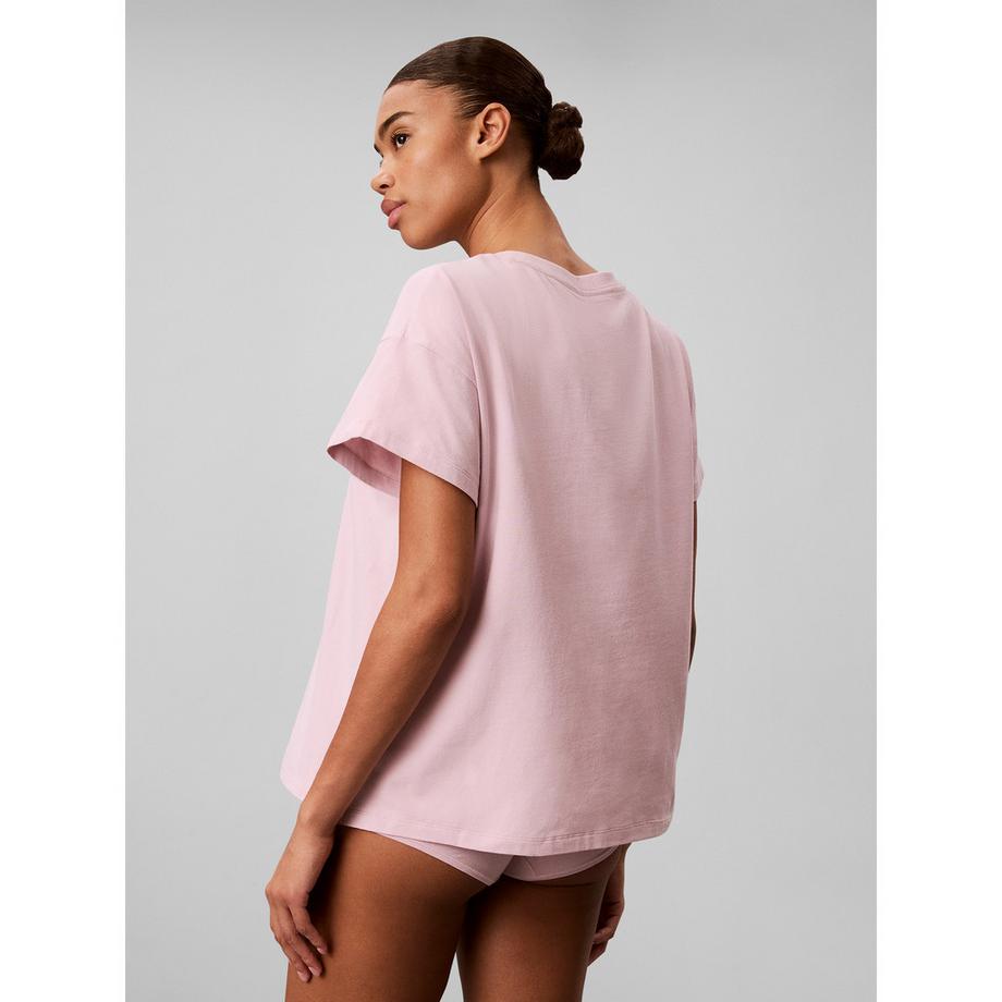 Calvin Klein V-Ausschnitt T-Shirt mit Seitenschlitzen  