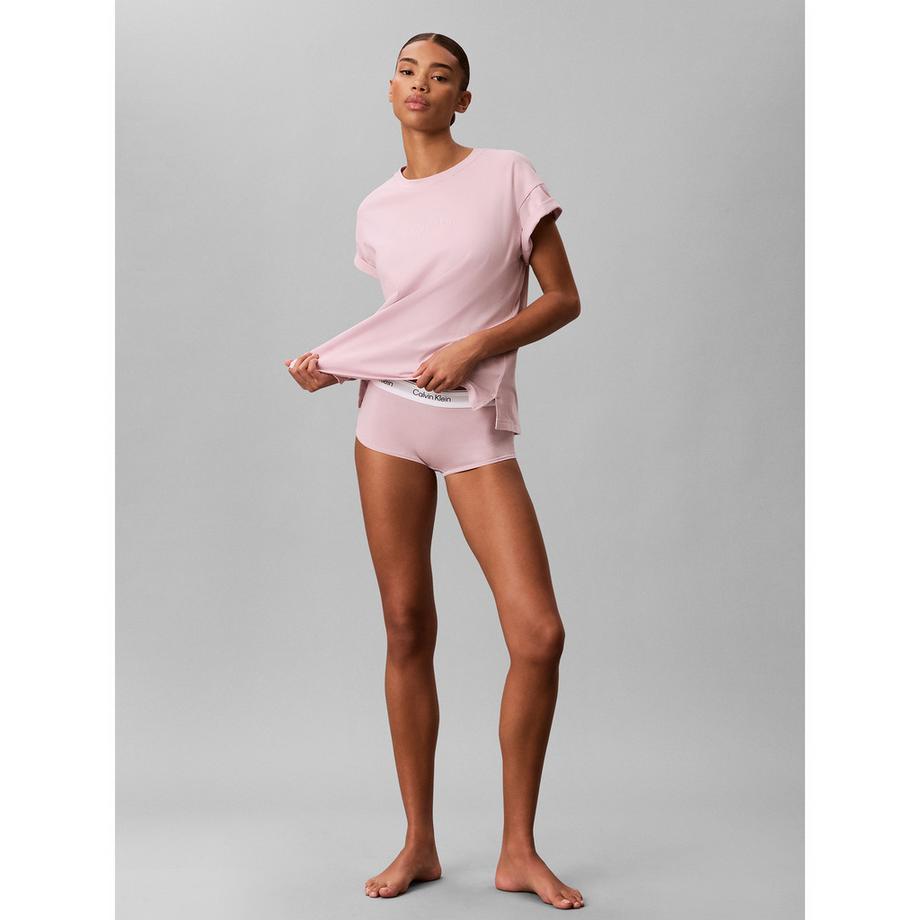 Calvin Klein V-Ausschnitt T-Shirt mit Seitenschlitzen  