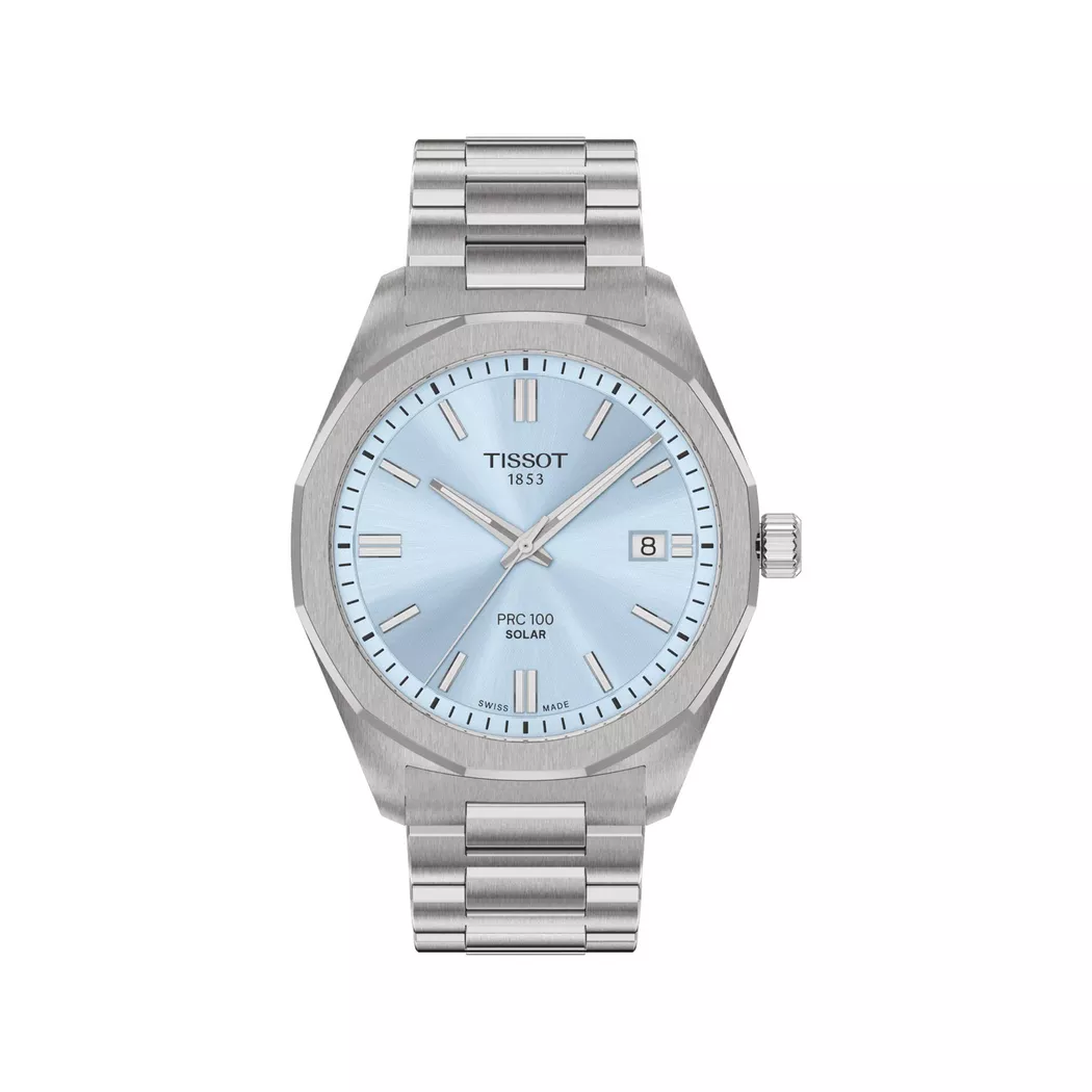 Tissot PRC100 Solar Silver Dial Stainless Steel Men's Watch T151.422.11.031.00 silver  male 3