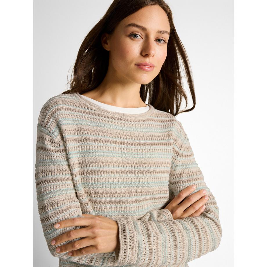 TOM TAILOR Maglione a Maniche Lunghe a Righe  