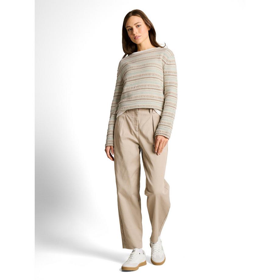 TOM TAILOR Maglione a Maniche Lunghe a Righe  