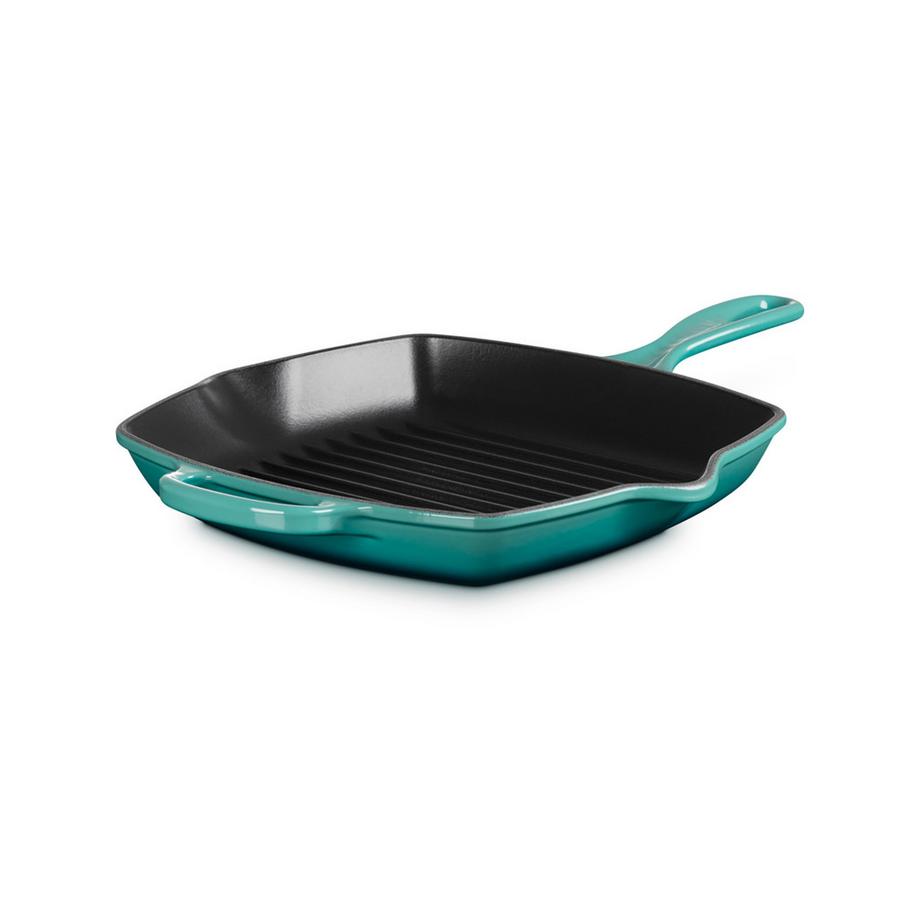 LE CREUSET Poêle à griller Signature, Bleu Riviera 