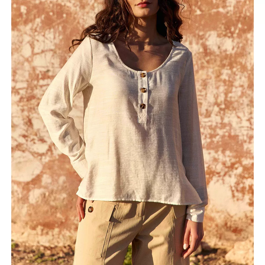 La Petite Etoile - Bluse, für Damen, Nature, Größe L