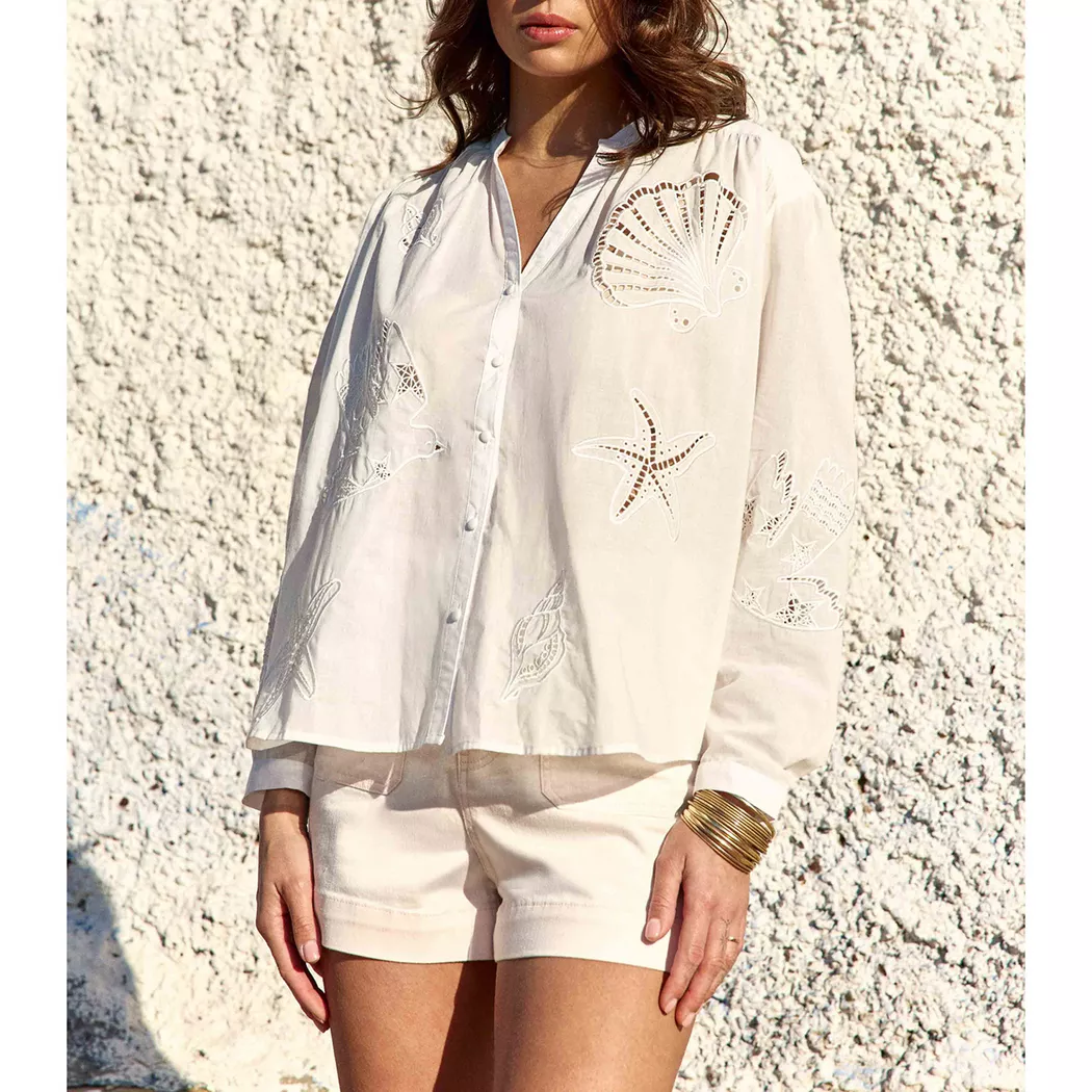 La Petite Etoile - Bluse, für Damen, Weiss Größe L