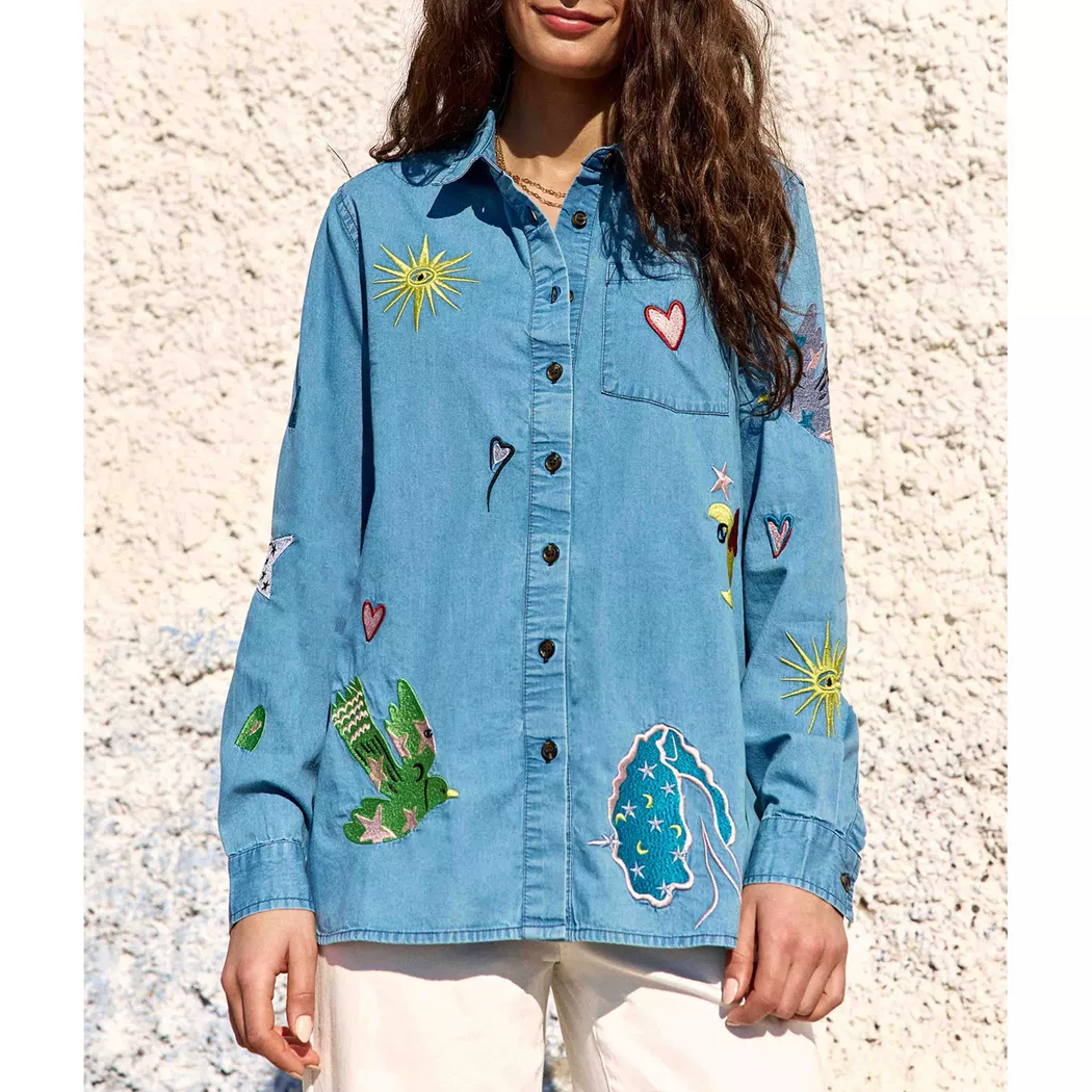 La Petite Etoile - Bluse, für Damen, Jeans, Größe S 2