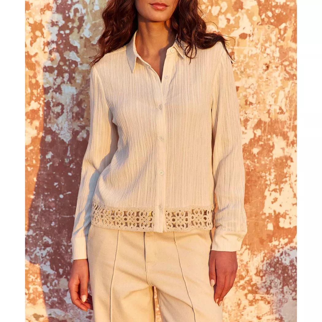 La Petite Etoile - Bluse, für Damen, Ecru, Größe M