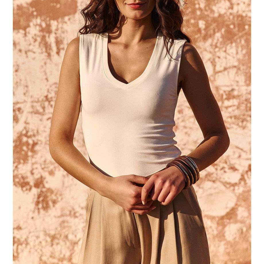 La Petite Etoile Top Cami Bordure Dentelle  