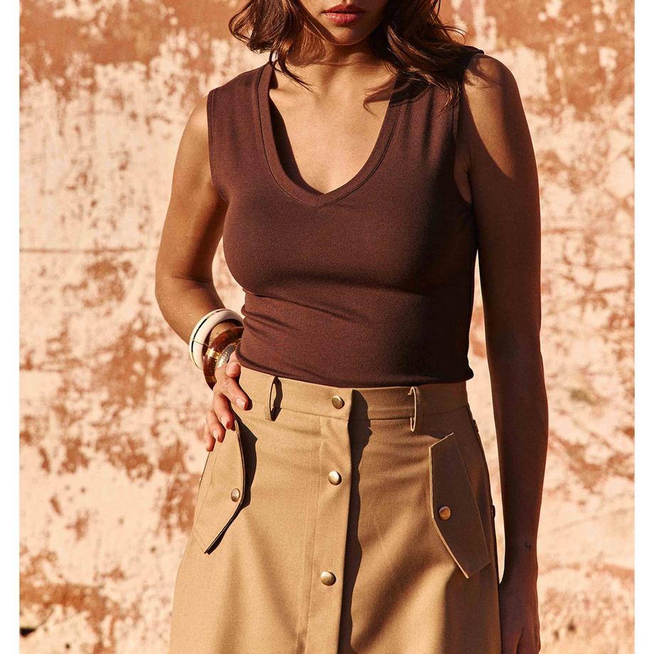 La Petite Etoile Top Cami Bordure Dentelle  