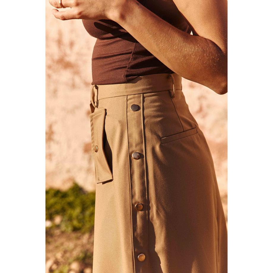 La Petite Etoile Midi-Rock mit Knopfleiste  