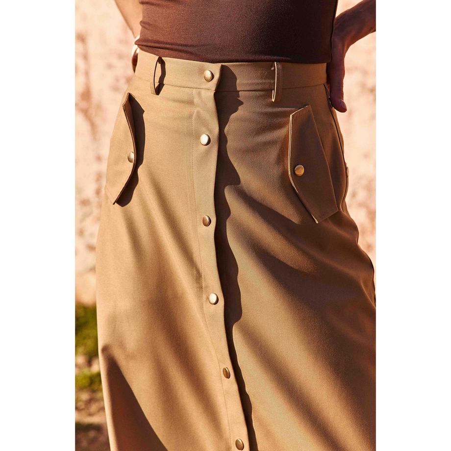 La Petite Etoile Midi-Rock mit Knopfleiste  