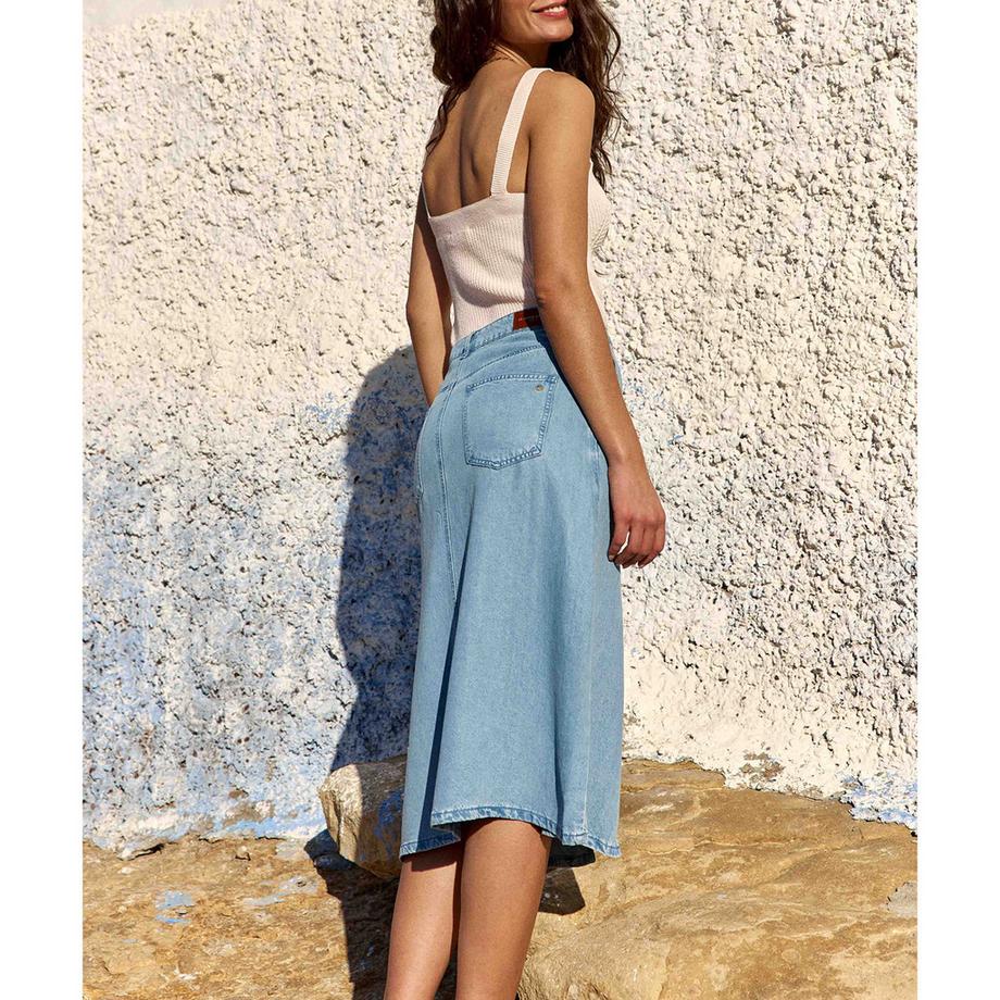 La Petite Etoile Midi Rock mit Frontschlitz  