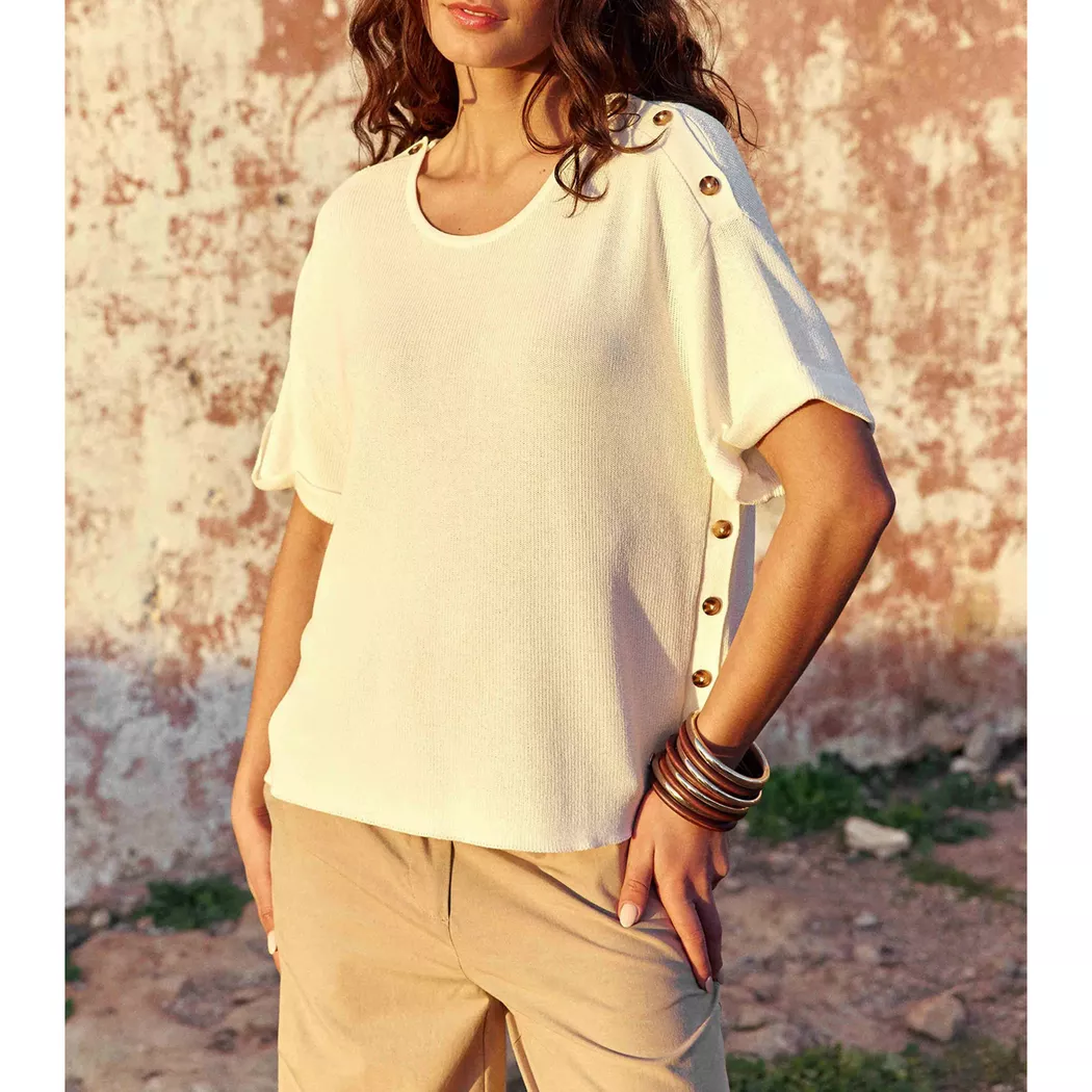 La Petite Etoile - Pullover, für Damen, Ecru, Größe S