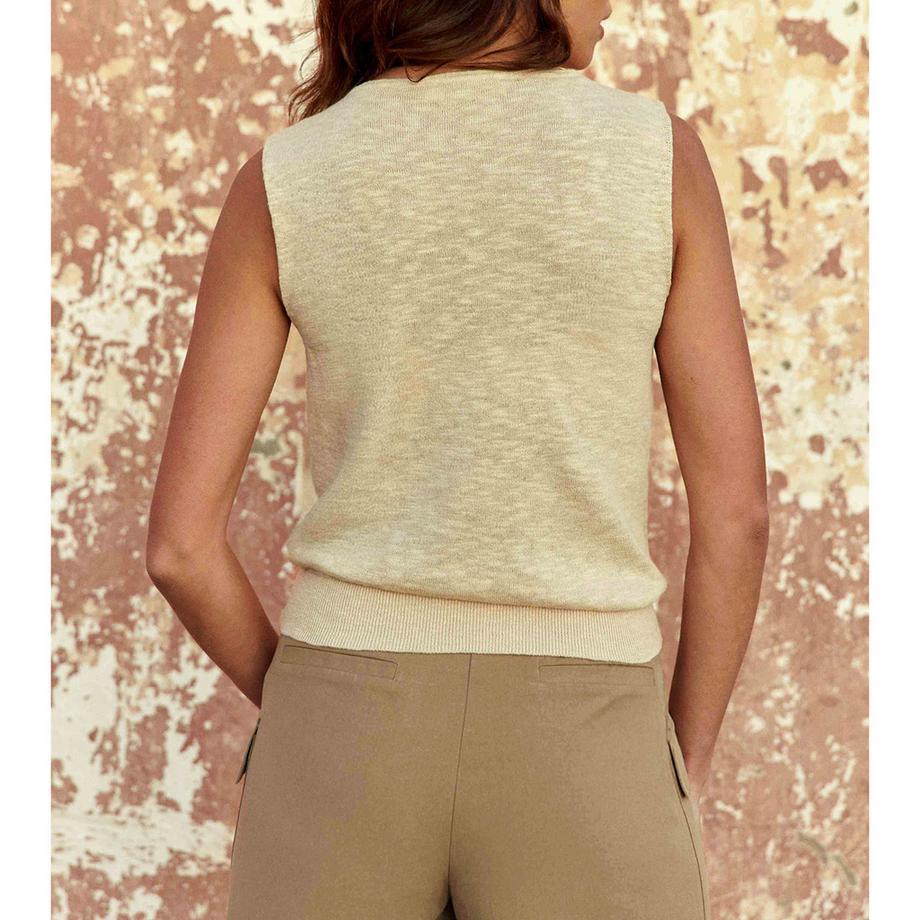 La Petite Etoile T-shirt sans manches avec broche décorative  