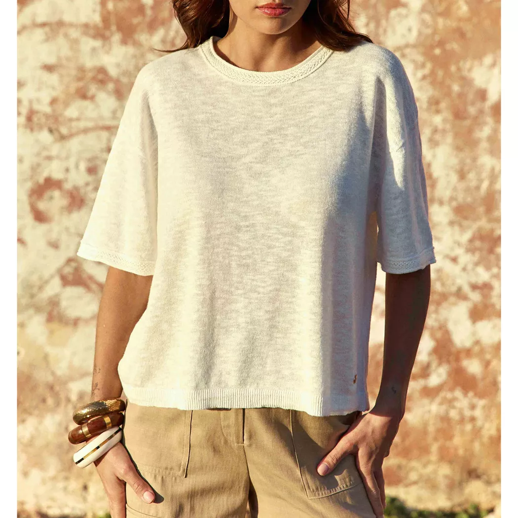 La Petite Etoile - Pullover, für Damen, Ecru, Größe L