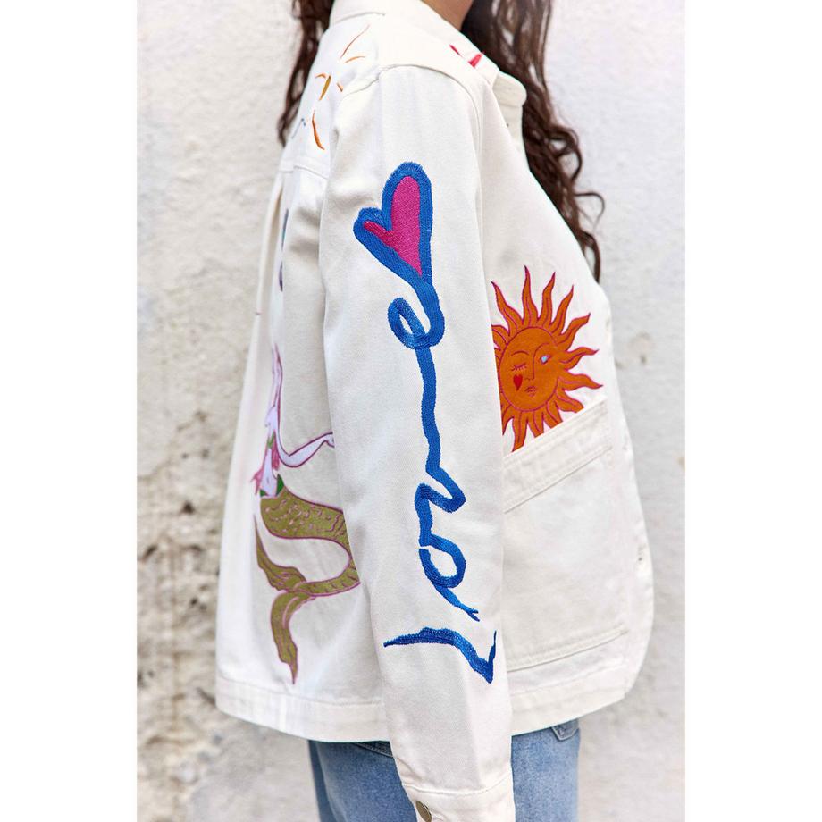 La Petite Etoile Bestickte Regular Fit Jacke  