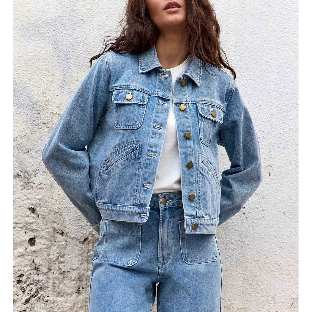 La Petite Etoile - Kurze Jeansjacke, für Damen, Größe L